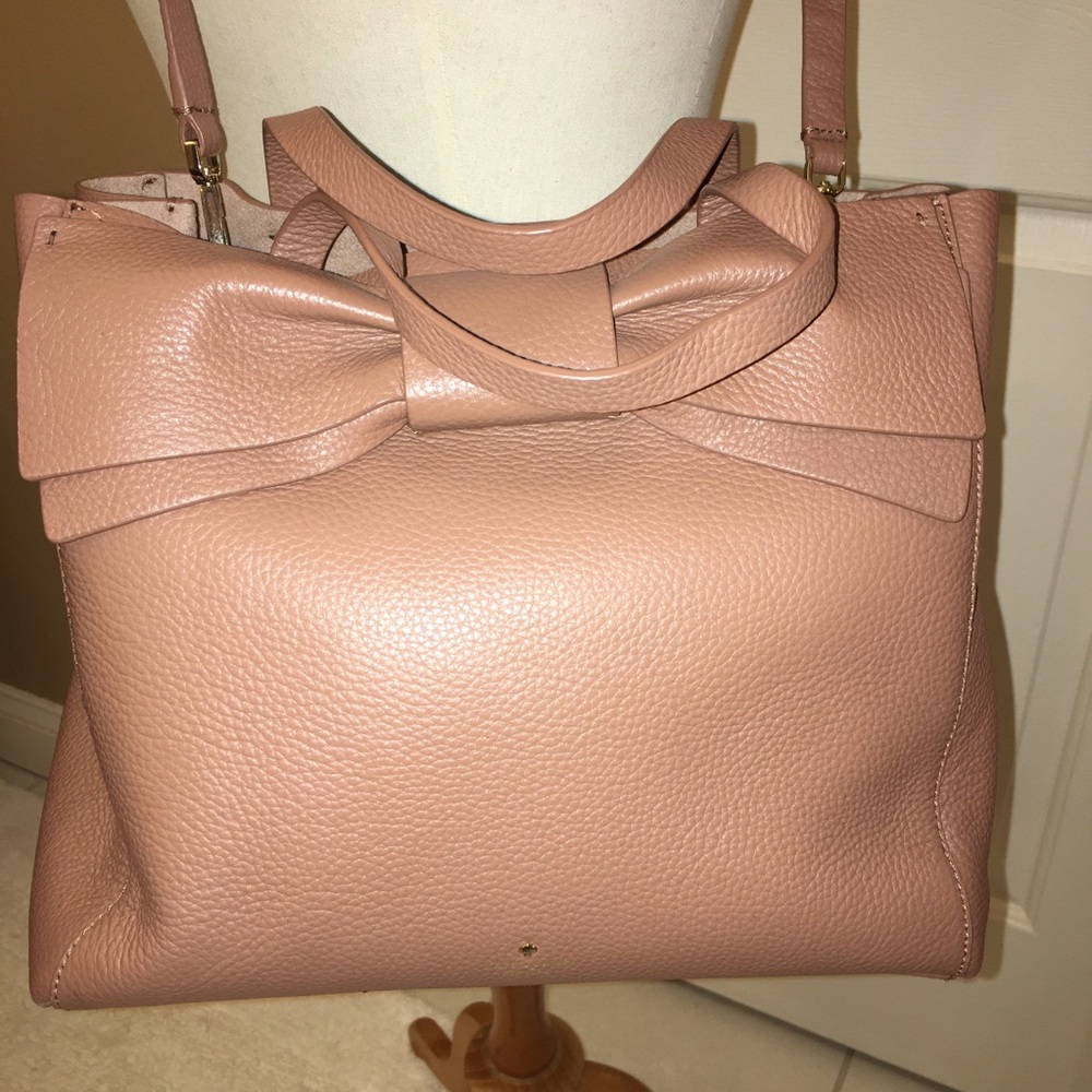 Pretty Kate Spade brigette olive drive crossbody bow bag, taupey-rose - Picture 3 of 7